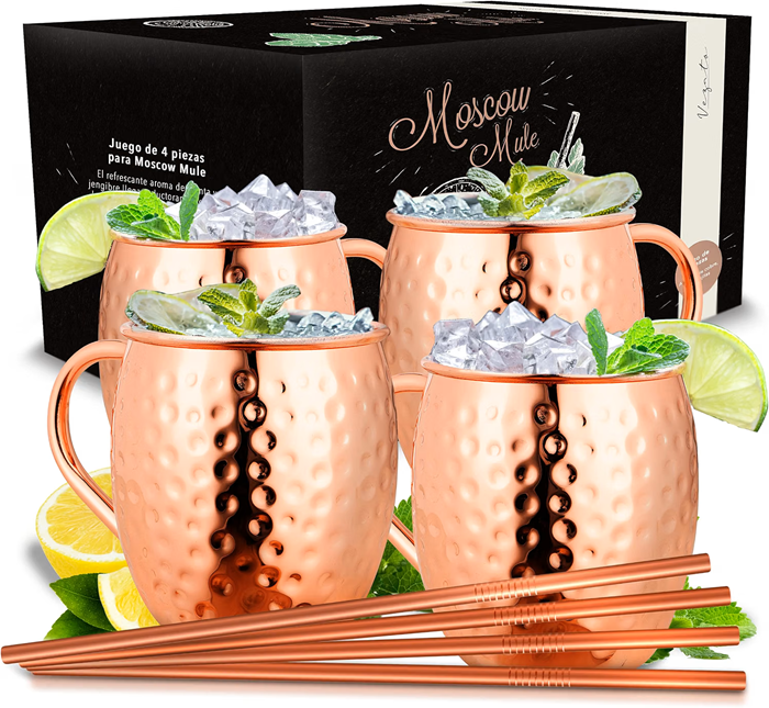 tazas de cobre